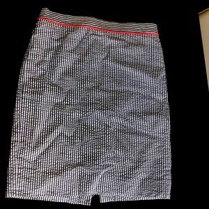 Striped pencil skirt